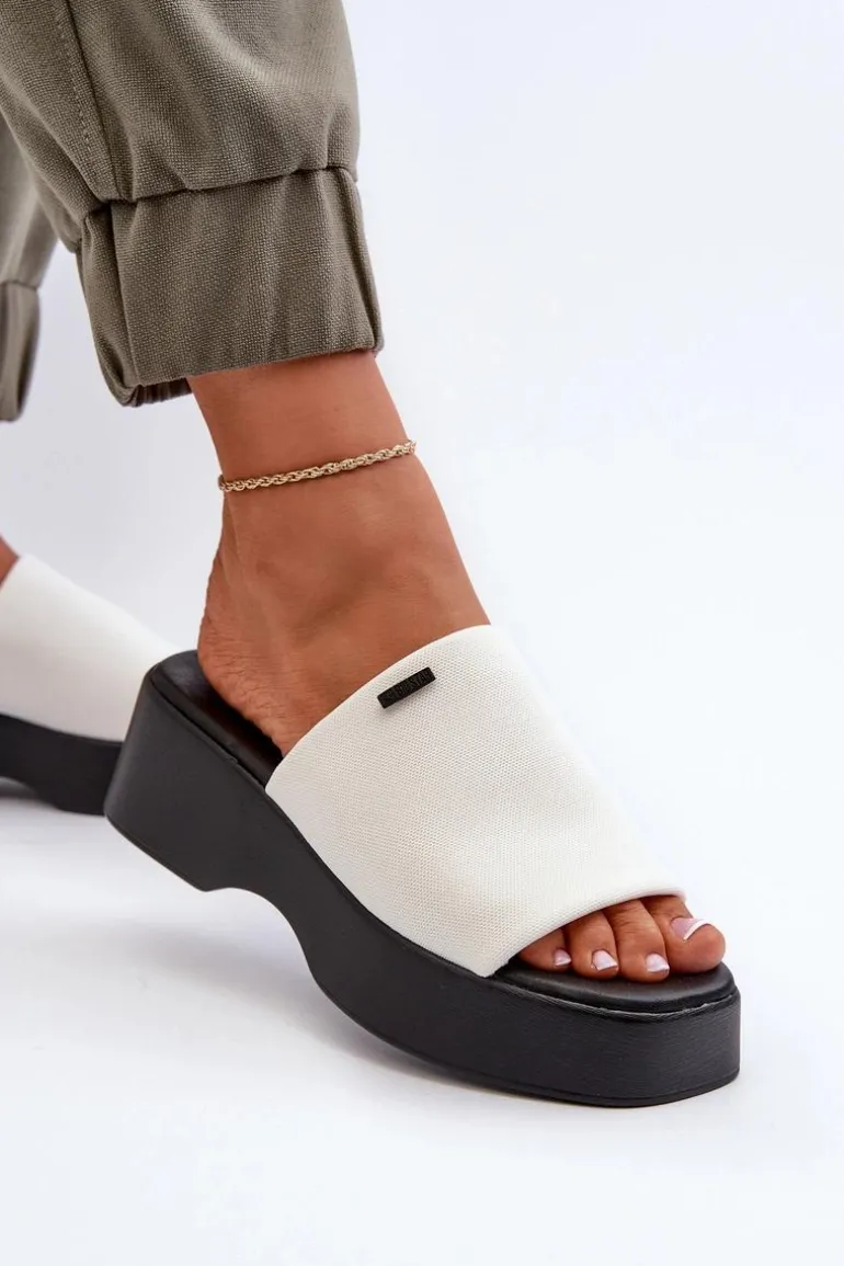 Klapki Damskie Big Star NN274022 Białe