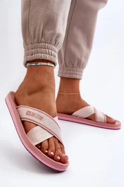 Klapki Damskie Big Star NN274A058 Różowe