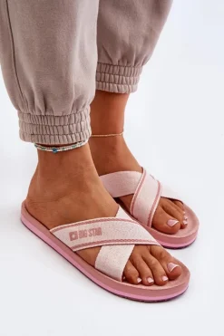 Klapki Damskie Big Star NN274A058 Różowe