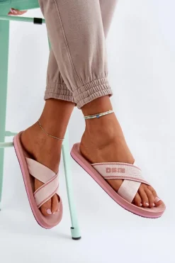 Klapki Damskie Big Star NN274A058 Różowe