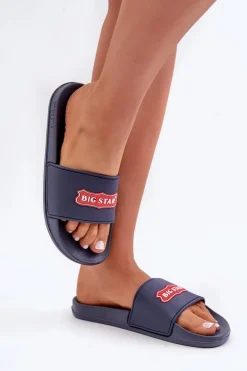 Klapki Damskie Big Star OO274039 Granatowe