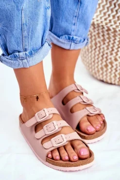 Klapki Damskie Big Star Pudrowy Róż FF274627