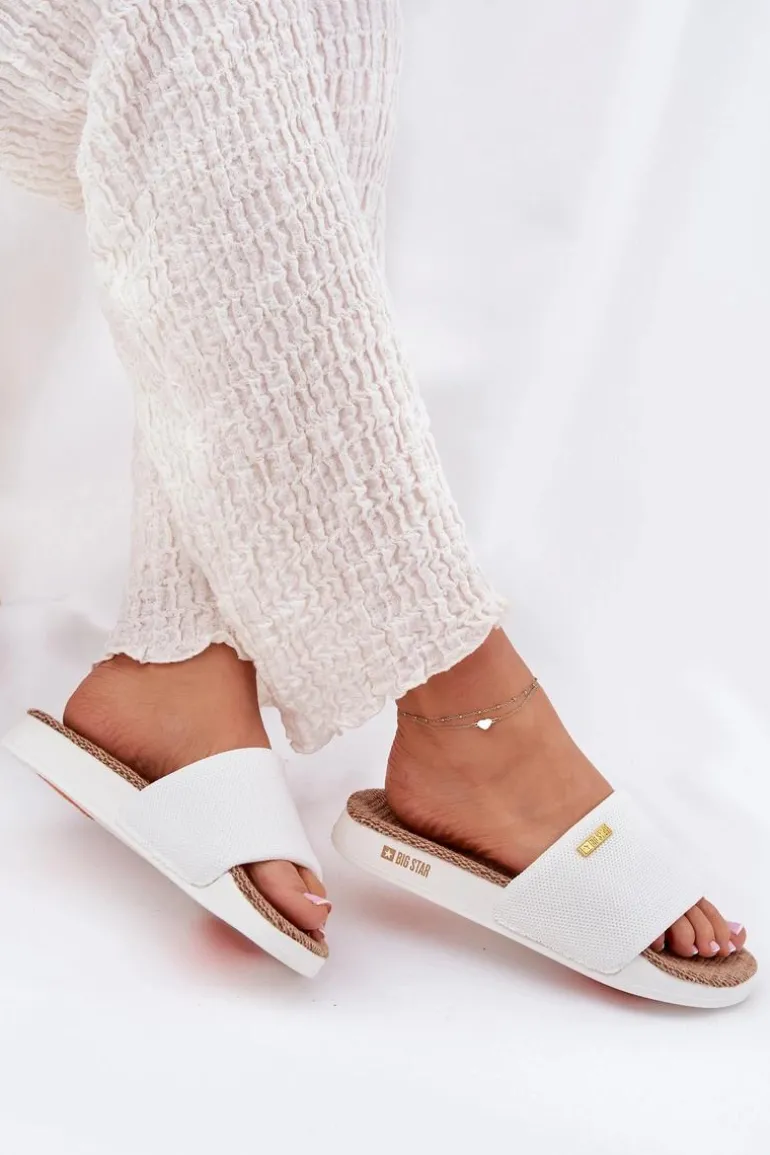 Klapki Damskie Big Star RR274A103 Białe