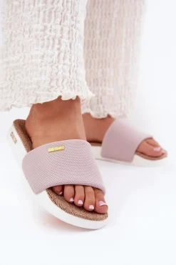 Klapki Damskie Big Star RR274A105 Jasnoróżowe