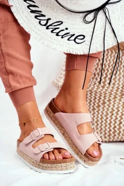 Klapki Damskie Big Star Różowe FF274669