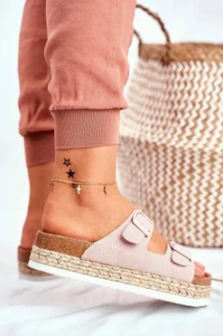 Klapki Damskie Big Star Różowe FF274669