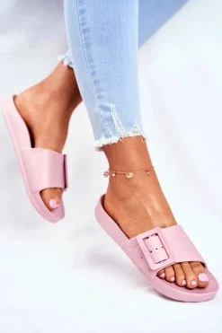 Klapki Damskie Big Star z Klamrą Różowe FF274A387