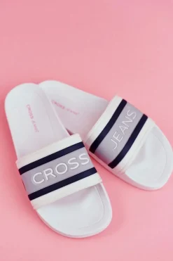 Klapki Damskie Cross Jeans Białe FF2R4158C