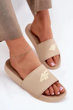 Klapki Damskie 4F 4FRMM00FSLIF010-83S Beżowe