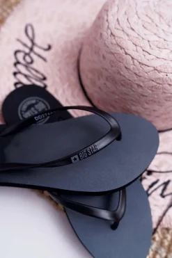 Klapki Damskie Japonki Big Star Czarne DD274A242