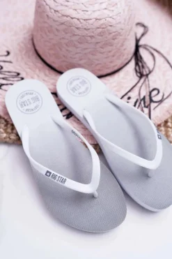 Klapki Damskie Japonki Big Star Białe DD274A243