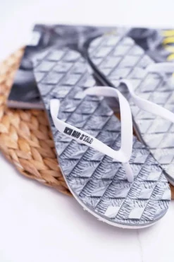 Klapki Damskie Japonki Big Star Szare AA274A143