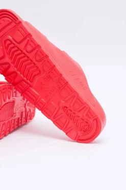 Klapki Damskie Lekkie Ogrodowe Czerwone