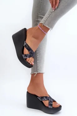 Klapki Damskie Na Koturnie 83520 Ipanema High Fashion Slide Fem Czarne