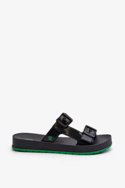 Klapki Damskie Na Płaskiej Podeszwie ZAXY LL285073 Czarne