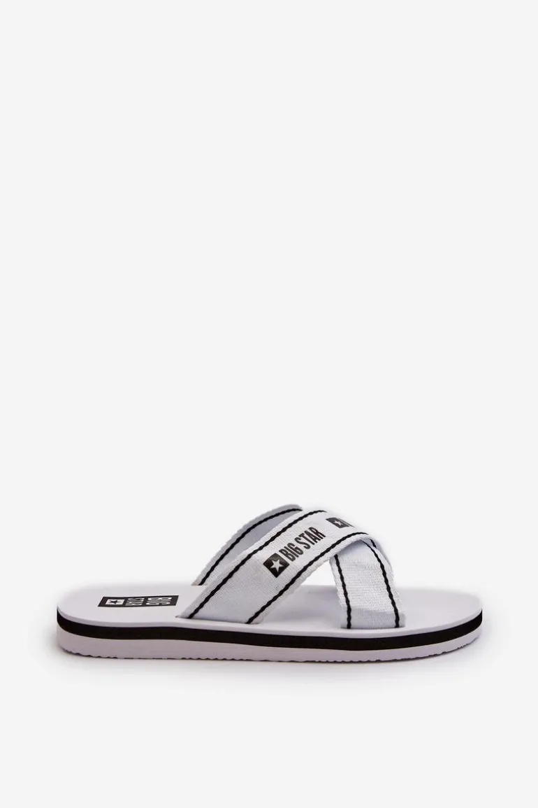 Klapki Damskie Na Piankowej Podeszwie Big Star NN274A509 Białe