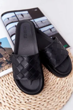 Klapki Damskie Na Platformie Big Star HH274684 Czarne