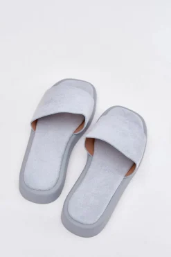 Klapki Damskie Na Platformie Z Eko Zamszu Jasnoniebieskie Jorina