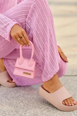 Klapki Damskie Na Platformie Piankowe Różowe Airaplea