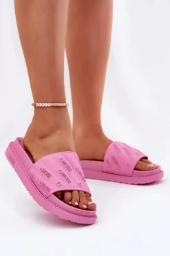 Klapki Damskie Na Platformie Big Star RR274A541 Różowe