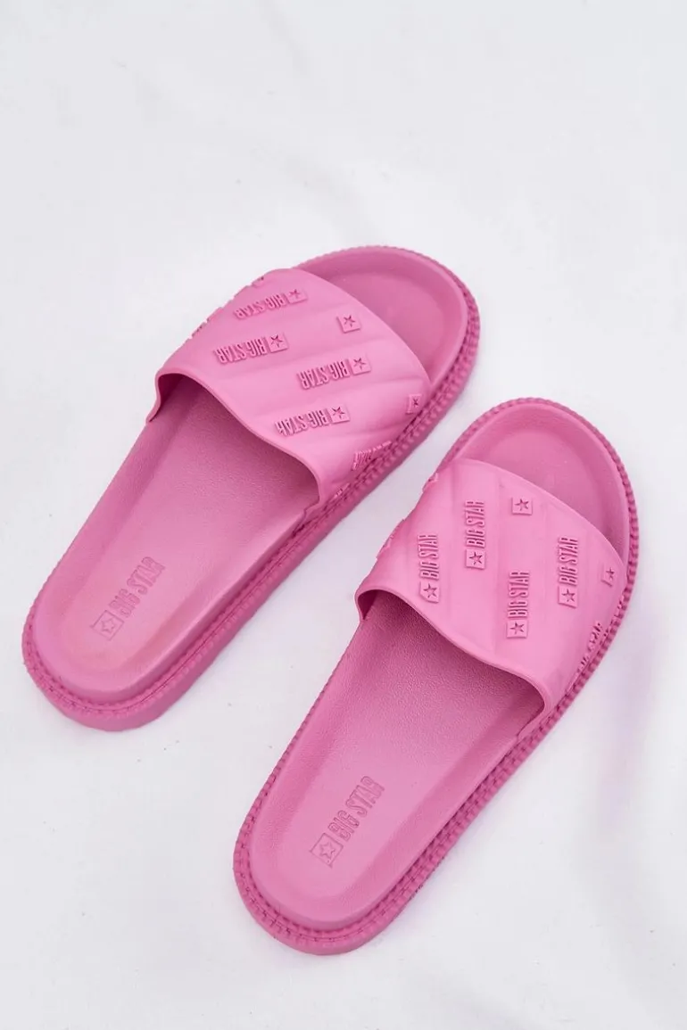 Klapki Damskie Na Platformie Big Star RR274A541 Różowe