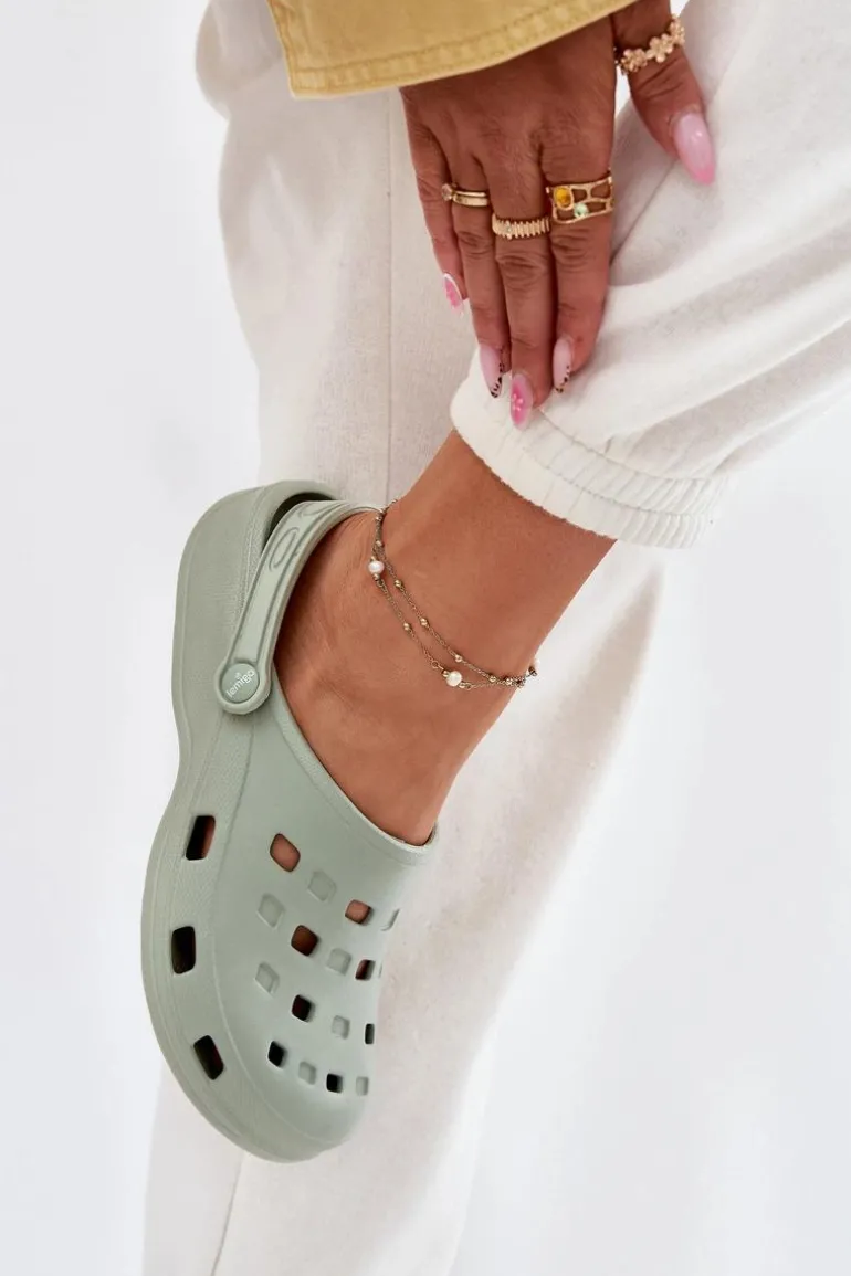 Klapki Damskie Piankowe LEMIGO 806 Miętowe