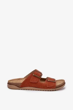 Klapki Damskie Profilaktyczne Inblu AA000068 Pomarańczowe