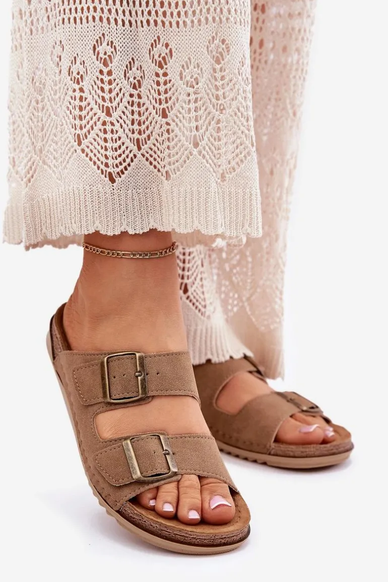 Klapki Damskie Profilaktyczne Inblu AA000068 Brązowe