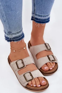 Klapki Damskie Profilaktyczne Inblu AA000068 Beżowe