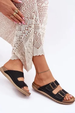 Klapki Damskie Profilaktyczne Inblu AA000068 Czarne