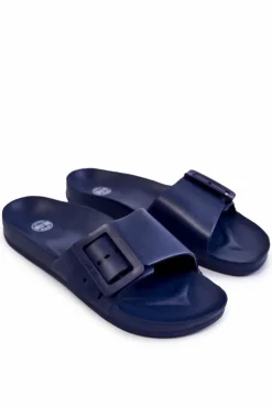 Klapki Damskie Z Klamrą Big Star FF274A388 Granatowe
