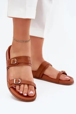 Klapki Damskie Z Klamrami Camel Brinella
