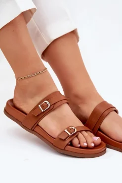 Klapki Damskie Z Klamrami Camel Brinella