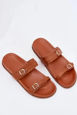 Klapki Damskie Z Klamrami Camel Brinella