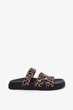 Klapki Damskie Z Rzepem Vinceza 17401 Panterka