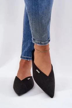 Klapki Damskie Ze Szpiczastymi Noskami Big Star RR274210 Czarne