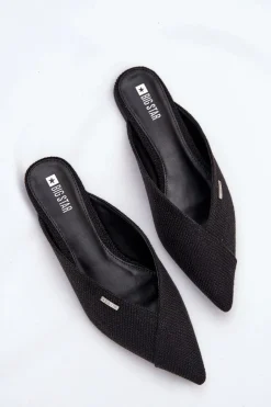 Klapki Damskie Ze Szpiczastymi Noskami Big Star RR274210 Czarne