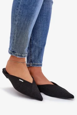 Klapki Damskie Ze Szpiczastymi Noskami Big Star RR274210 Czarne