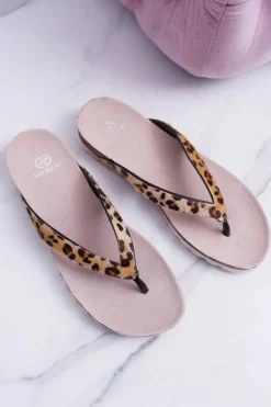 Klapki Japonki Na Korku Lu Boo Leopard