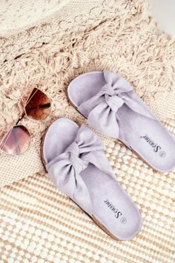 Klapki Na Korkowej Podeszwie Szare Wendy