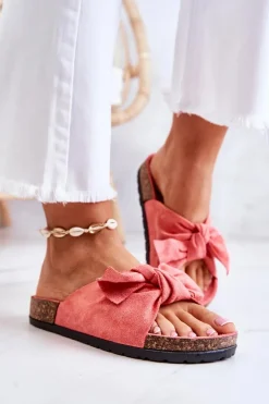 Klapki Na Korkowej Podeszwie Koralowe Wendy