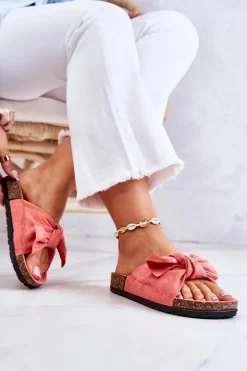 Klapki Na Korkowej Podeszwie Koralowe Wendy