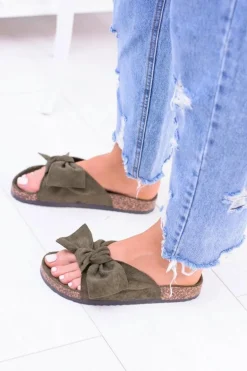 Klapki Na Korkowej Podeszwie Zielone Wendy