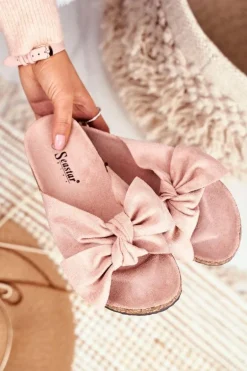 Klapki Na Korkowej Podeszwie Jasnoróżowe Wendy