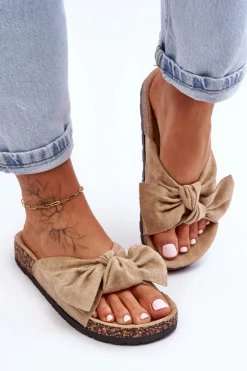 Klapki Na Korkowej Podeszwie Jasnobeżowe Wendy