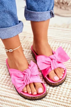 Klapki Na Korkowej Podeszwie Neonowa Fuksja Wendy