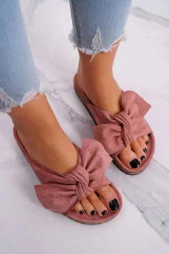 Klapki Na Korkowej Podeszwie Ciemnoróżowe Wendy