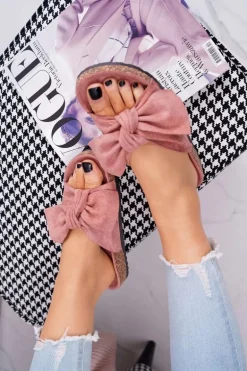 Klapki Na Korkowej Podeszwie Ciemnoróżowe Wendy