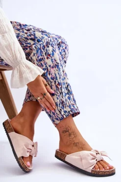 Klapki Na Korkowej Podeszwie Beżowe Wendy