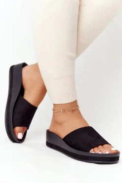 Klapki Na Koturnie Vinceza 21-17113 Czarne
